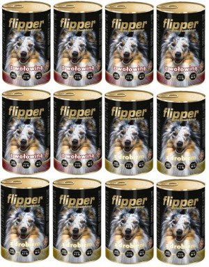 Karma Flipper MIX Smaków Wołowina Drób 12 x 1240g