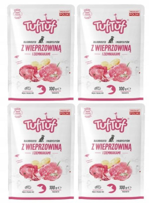 TUF TUF z Wieprzowiną Ziemniakami Saszetka 4x100g