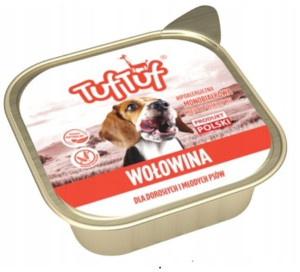 Karma Tuf Tuf Pasztet z Wołowiny dla psa 300g