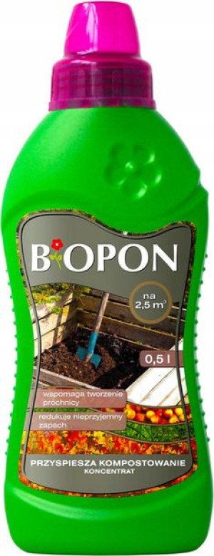 BIOPON KOMPOSTER 0,5 l przyspiesza kompostowanie