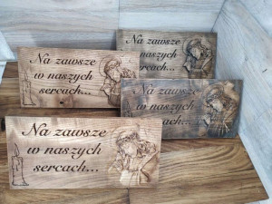 Oryginalna tablica nagrobkowa deska na grób grawer
