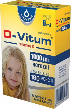 D-VITUM 1000 j.m. Witamina D dla DZIECI AEROZOL