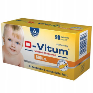 D-VITUM witamina D 600 j.m KAPSUŁKI twist-off 90