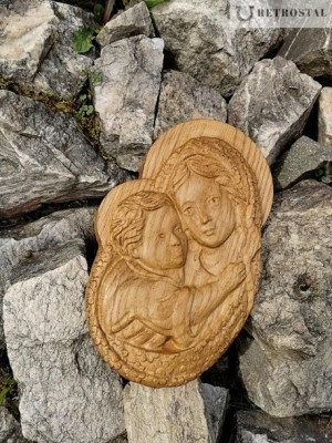 Płaskorzeźba prezent na komunię Maryja obraz 35 cm