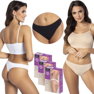 GATTA NINI, Bezszwowe, Mini Stringi, 3-pak, XL