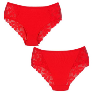 Majtki Damskie Duże Rozmiary 1 Szt. No 9258 Czerwony Xxl