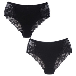 Majtki Damskie Duże Rozmiary 1 Szt. No 9258 Czarny Xxxl
