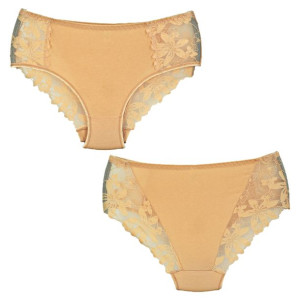 Majtki Damskie Duże Rozmiary 1 Szt. No 9258 Beżowy 4xl