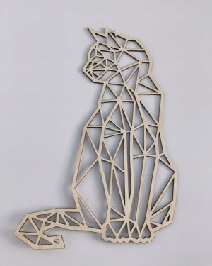 KOT GEOMETRYCZNY 45 cm Dekoracja Panel