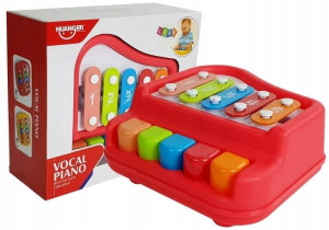 Pianinko Cymbałki Czerwone Instrument Dla Dzieci N