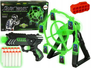 Obrotowa Tarcza+pistolet Na Piankowe Strzałki Led