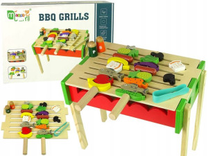 Drewniany Grill Akcesoria Barbecue Szaszłyki Grill