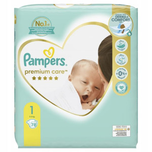 Pieluszki Pampers Premium Care rozmiar 1 156 szt.