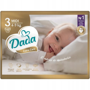 Pieluszki DADA EXTRA CARE 3 Midi 40 sztuk Pampers