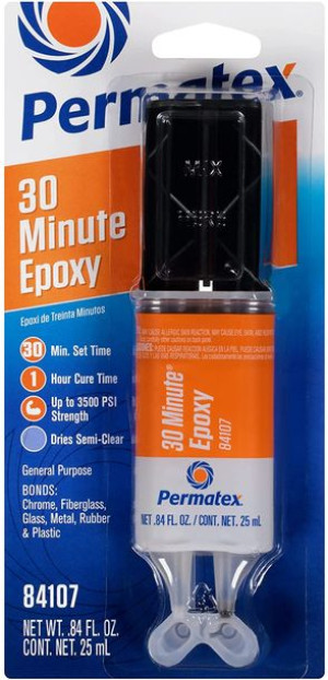 Permatex - Klej Epoksydowy Przeźroczysty Super Mocny - 30 Minut Strzykawka