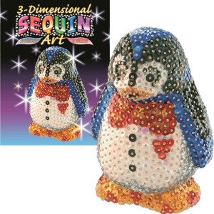 Sequin Art Cekinowa figurka Zestaw kreatywny Pingwin Penguin 3D