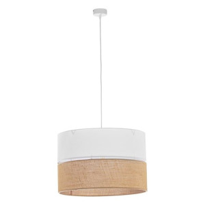 Linobianco lampa wisząca 3-punktowa biała/juta TK Lighting