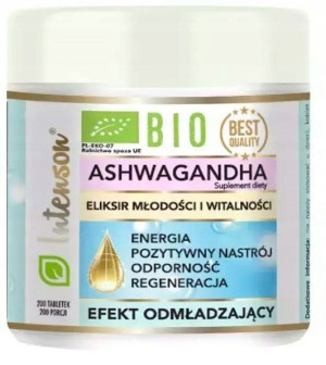 Intenson Bio Ashwagandha Eliksir Młodości 200 tab.