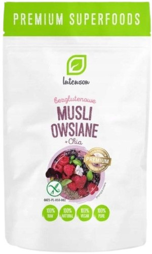 Bezglutenowe musli z nasionami Chia 200g, Intenson