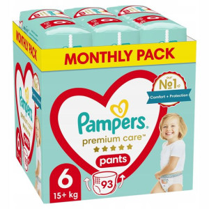 Pampers Premium Care Pieluchomajtki 6 93 szt.