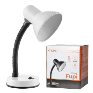 Lampka biurkowa stołowa do nauki FUPI biała DL-4/W E27 VIRONE