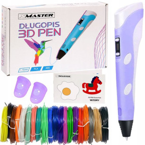 Drukarka Długopis 3d Pen 2 Zestaw Wkłady 100m Fiol