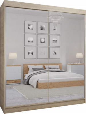 Szafa Wersso 2d 170 Cm - Sonoma - Lustro P