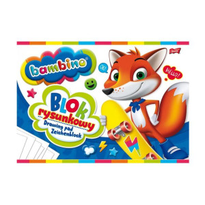 Blok Rysunkowy Bambino 20 Białych Kartek A4 80g/m2