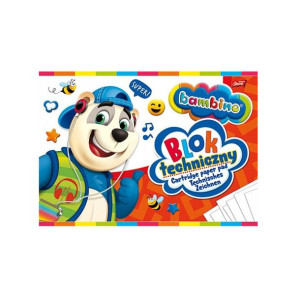 Blok Techniczny Bambino 10 Białych Kartek A4 190g