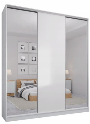 Szafa Wersso 3d + 2 Lustra 200 X 250 Biała