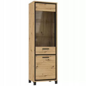 Witryna L/P TRONDHEIM Dąb Artisan / Dąb czarny