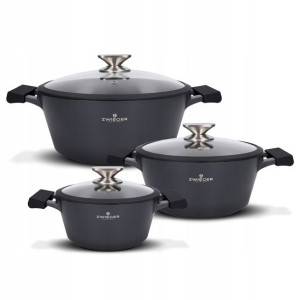 Zwieger Black Stone Zestaw Garnków 6 El