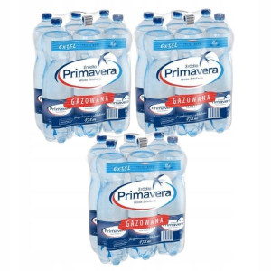 18x Primavera Woda źródlana gazowana 1,5 l