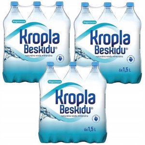 18x Woda mineralna Kropla Beskidu niegazowana 1,5l