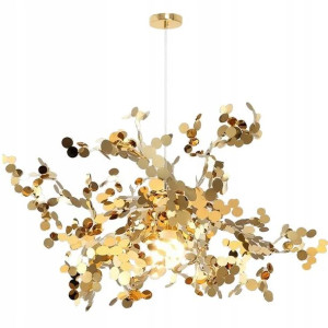 Lampa Sufitowa Wisząca Gold Złota Ekstrawagancka