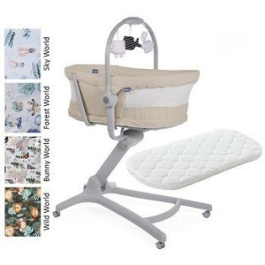 Chicco Baby Hug AIR 4w1 Beige + materac + prześcieradło (Wysyłka 24h)
