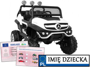 AUTO NA AKUMULATOR MERCEDES Benz UNIMOG 4x4 zmienny napęd PILOT