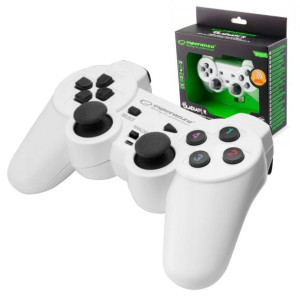Gamepad Kontroler Do Gier Pc/ps3 Biały Wibracje