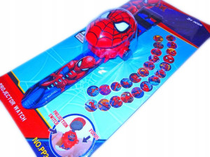 zegarek na rękę SPIDERMAN + projektor 24 slajd 2w1