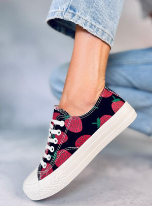 Trampki strawberry czarne XL-21 BLACK 38