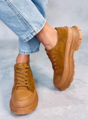 Trampki na wysokiej podeszwie LILY CAMEL 36