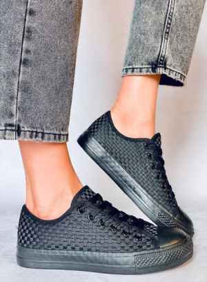 Trampki jednokolorowe SEARS BLACK 37