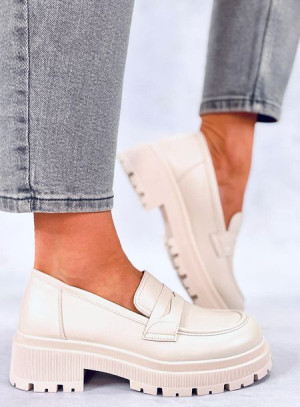 Mokasyny na platformie DENCH BEIGE 39