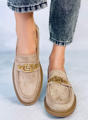 Mokasyny zamszowe BERIAN KHAKI 37