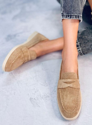 Mokasyny zamszowe BLUM BEIGE 37