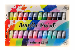 Farby Akrylowe Zestaw Farb Akrylowych 24szt X22ml
