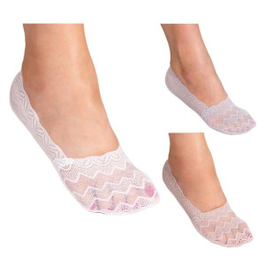 Stopki niskie koronkowe z ABS MIX 36-40 3pak