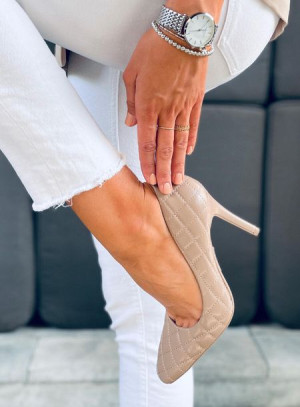 Szpilki damskie pikowane MODI KHAKI 37