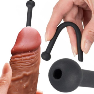 Dilator Penisa Z Zatyczką Sperma Mocz Stop 10,7 Cm