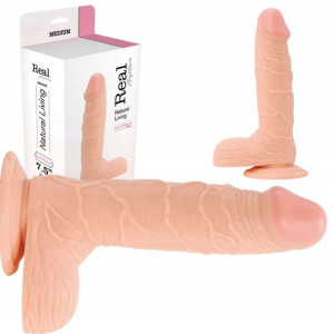 Dildo Analne Waginalne Z Jądrami Przyssawką M 7,2